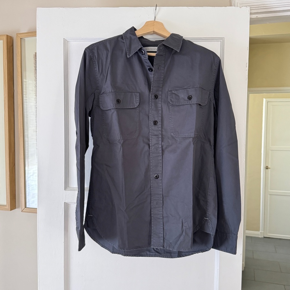 Outerknown Organic Cotton Charcoal Button-Up